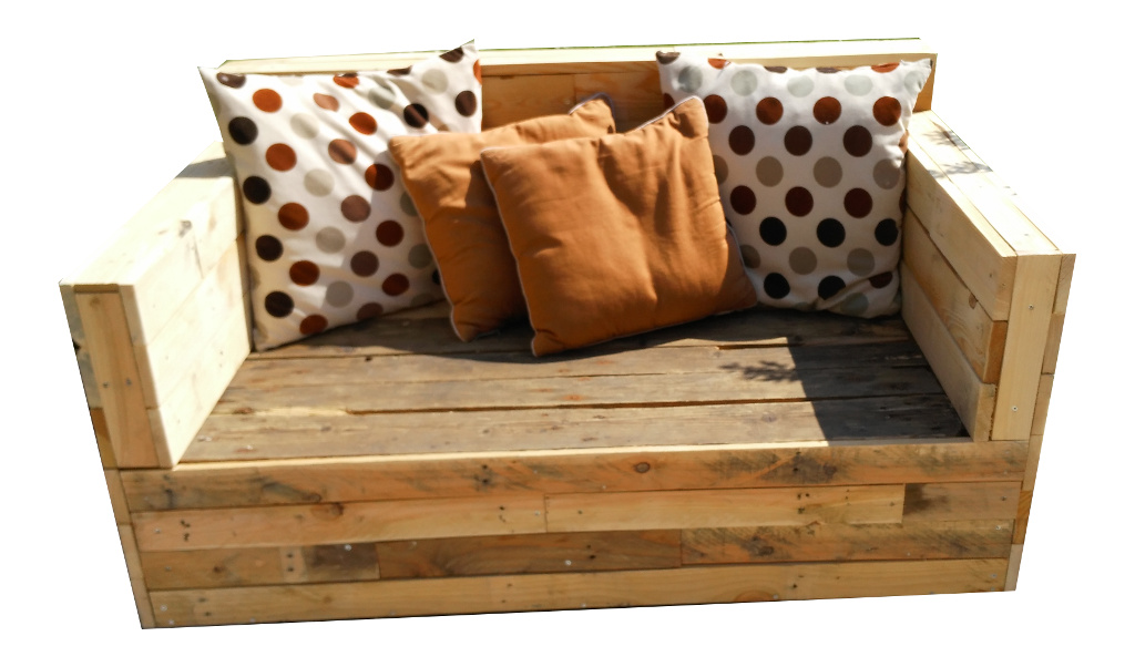Canapé extérieur 2 places en bois de palette