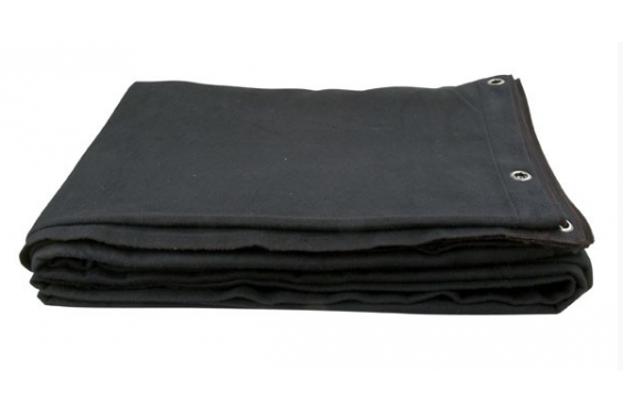 Pendrillon coton noir 3m x 3,5m (hauteur)