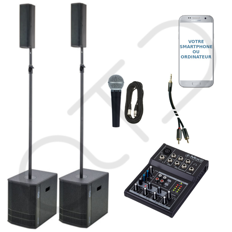 Pack location sono soirée Ambiance800w